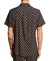 Paisley & Gray Men's Gilby Slim Fit Short Sleeve Printed Button-Front Swim Shirt