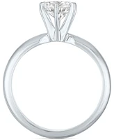 Gia Certified Diamond Solitaire Engagement Ring (1 ct. t.w.) in 14k White Gold