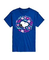 Airwaves Men's Peanuts Snoopy Floral Short Sleeve T-Shirt