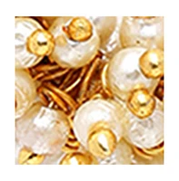 Sohi Women's Bead-Cluster Hoop Earrings