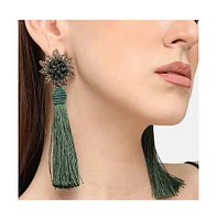 Sohi Women's Gold Plated Party Designer Stone Drop Earrings