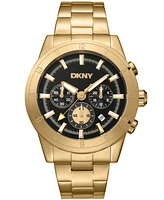 Dkny Men's Bryant Park Chronograph Gold-Tone Stainless Steel Bracelet Watch, 44mm