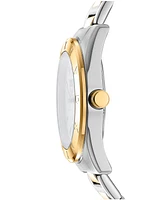 Dkny Women's Chambers Multi Sport Chronograph Silver Dial Gold Two-Tone Stainless Steel Bracelet Watch 36mm