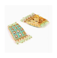 Sohi Women's Gold Plated Kundan Beaded Jewellery Set