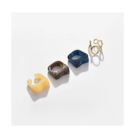 Sohi Women's Chunky Multi-Layer Ring