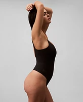 Calvin Klein Women's Stay-Put Firm Mesh Thong Bodysuit QF8295
