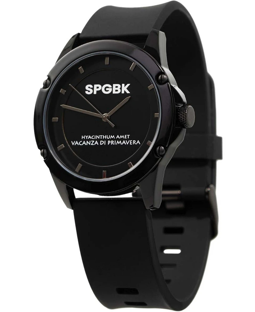 Spgbk Watches Unisex Bordeaux Black Silicone Band Watch 44mm