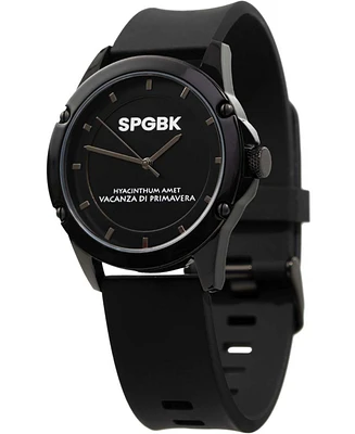 Spgbk Watches Unisex Bordeaux Black Silicone Band Watch 44mm