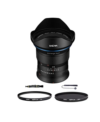 Venus Laowa 15mm f/2 Fe Zero-d Lens for Nikon Z, Bundle with Hoya 72mm Uv+Cpl Filter Kit, Lens Cap Tether, Lens Cleaner