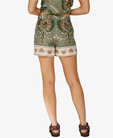 Sanctuary Women's Spring Breaker Border-Print Shorts