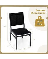 Single Outdoor Chair with Breathable Mesh Seat and Back for Backyard Use