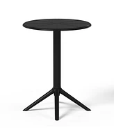 3-Piece Outdoor Resin Patio Bistro Set with Stackable Dining Chairs