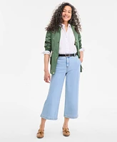 Style & Co Women's High-Rise Wide-Leg Crop Jeans, Created for Macy's