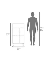 Blackwater Cabinet with Open Storage and 1 Door, White