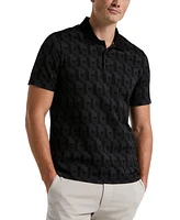 Perry Ellis Men's Legacy Geo-Pattern Jacquard Polo Shirt