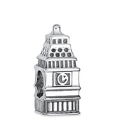 Bling Jewelry Set of 2 London Big Ben and Double Decker Bus Charm Bead Sterling Silver