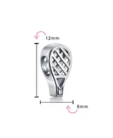 Bling Jewelry Set of 2 Sports Champion Trophy Dangle Tennis Racquet Charm Bead Sterling Silver