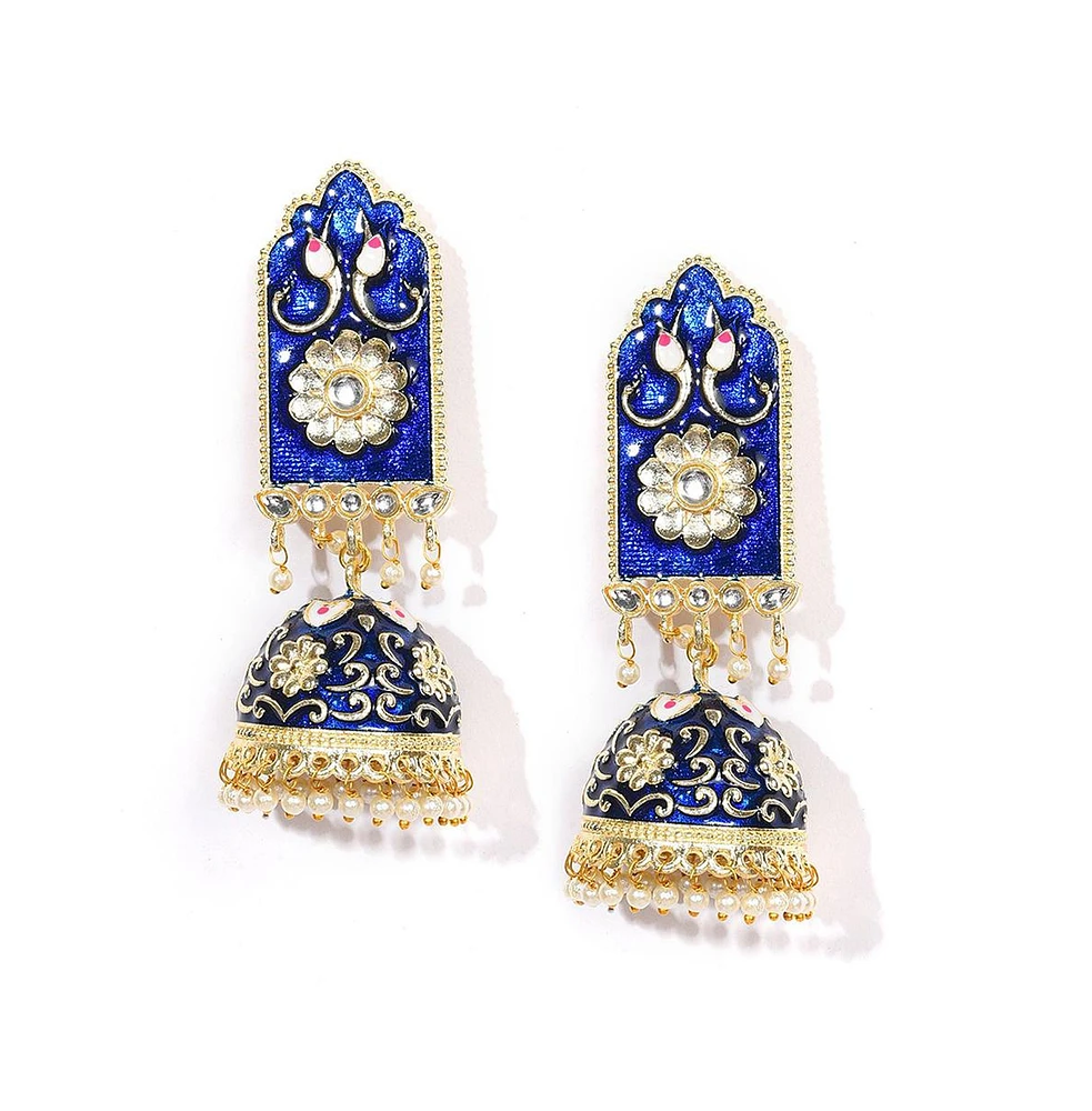 Sohi Women's Floral Drop Earrings