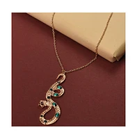 Sohi Women's Snakehead Pendant Necklace