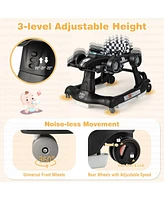 Costway Baby 4-in-1 Walker Foldable Activity Push Adjustable