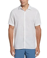 Perry Ellis Men's Cotton Slub Plaid Shirt