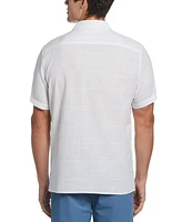 Perry Ellis Men's Cotton Slub Plaid Shirt
