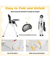 Costway Toddler High Chair Foldable Feeding