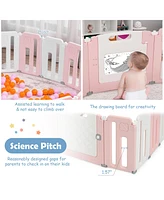 Costway Baby 16 Panels Safety Playpen Safety Activity Play Center