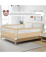 Costway Toddler 71''Foldable Bed Rail Guard Swing Down Safety
