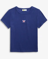 Epic Threads Little & Big Girls Butterfly Embroidered Ribbed T-Shirt, Exclusively at Macy's