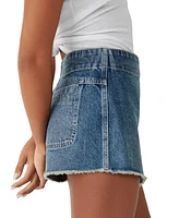 Free People Women's Emmy Cotton Denim Mini Skort
