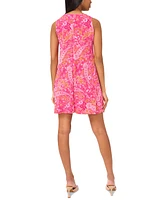 Msk Petite Printed O-Ring Sleeveless Shift Dress