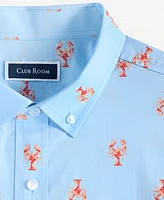 Club Room Men's Short Sleeve Lobster Print Button-Down Shirt, Exclusively at Macy's