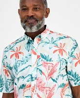 Club Room Men's Numa Regular-Fit Floral Button-Down Poplin Shirt, Exclusively at Macy's