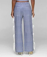 Avec Les Filles Women's Side-Tie Straight-Leg Pants