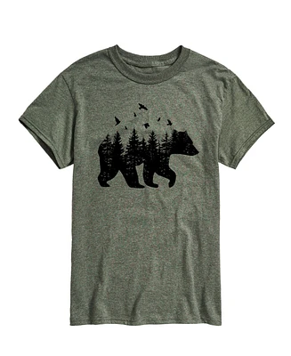 Airwaves Men's Forest Bear Silhouette Short Sleeve T-Shirt