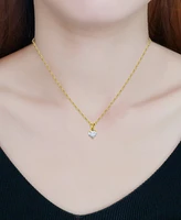Giani Bernini Cubic Zirconia Heart Pendant Necklace 18k Gold-Plated Sterling Silver (also Silver), 16" + 2" extender, Exclusively at Ma