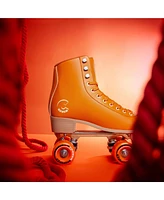 C7skates Forget Me Not Quad Roller Skates (Carrot Orange, Women's 5 / Youth 4)