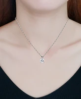 Giani Bernini Cubic Zirconia Cushion Solitaire Pendant Necklace, 16" + 2" extender, Exclusively at Macy's