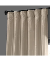 Half Price Drapes Antique Beige Faux Silk Taffeta Blackout Curtain