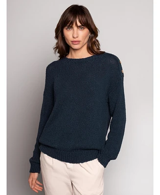 Celtic & Co. Women's Slub Knit Button Detail Sweater