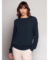 Celtic & Co. Women's Slub Knit Button Detail Sweater