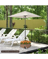 150 Pounds Patio Umbrella Base Stand Wheels Planter Outdoor