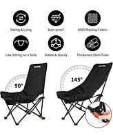 Naturehike Seastar Padded Camping Chair, Oversized 2-Position Adjustable Folding Portable Camp Chair with Side Pocket & Carry Bag
