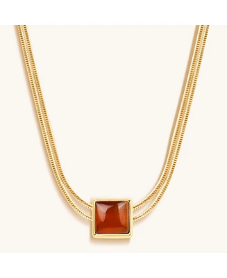 Renew & Energize Garnet Evil Eye January Birthstone Necklace