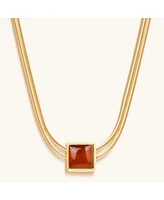 Renew & Energize Garnet Evil Eye January Birthstone Necklace