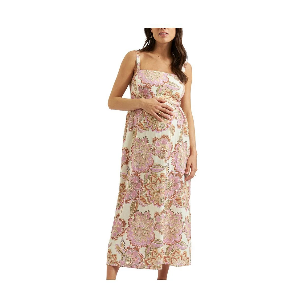 Ripe Maternity Maternity Ripe Hope Tie Back Linen Dress