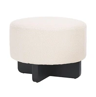 Riah Boucle Round Ottoman