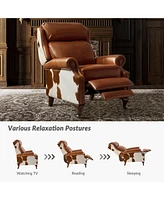 Traditional Richard Genuine Leather Manual Recliner