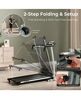 Folding Treadmill with 12 Preset Programs and Lcd Display